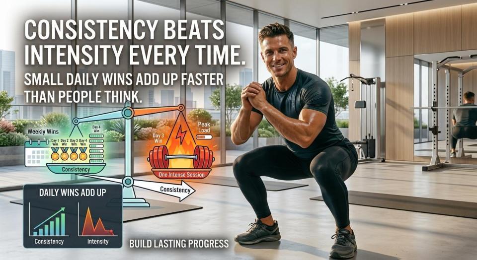 Reminder that consistency beats intensity every time. Small daily wins add up faster than people think.