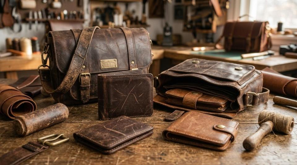 Every scratch and crease tells a story. That's the whole point of working with real leather instead of anything synthetic.